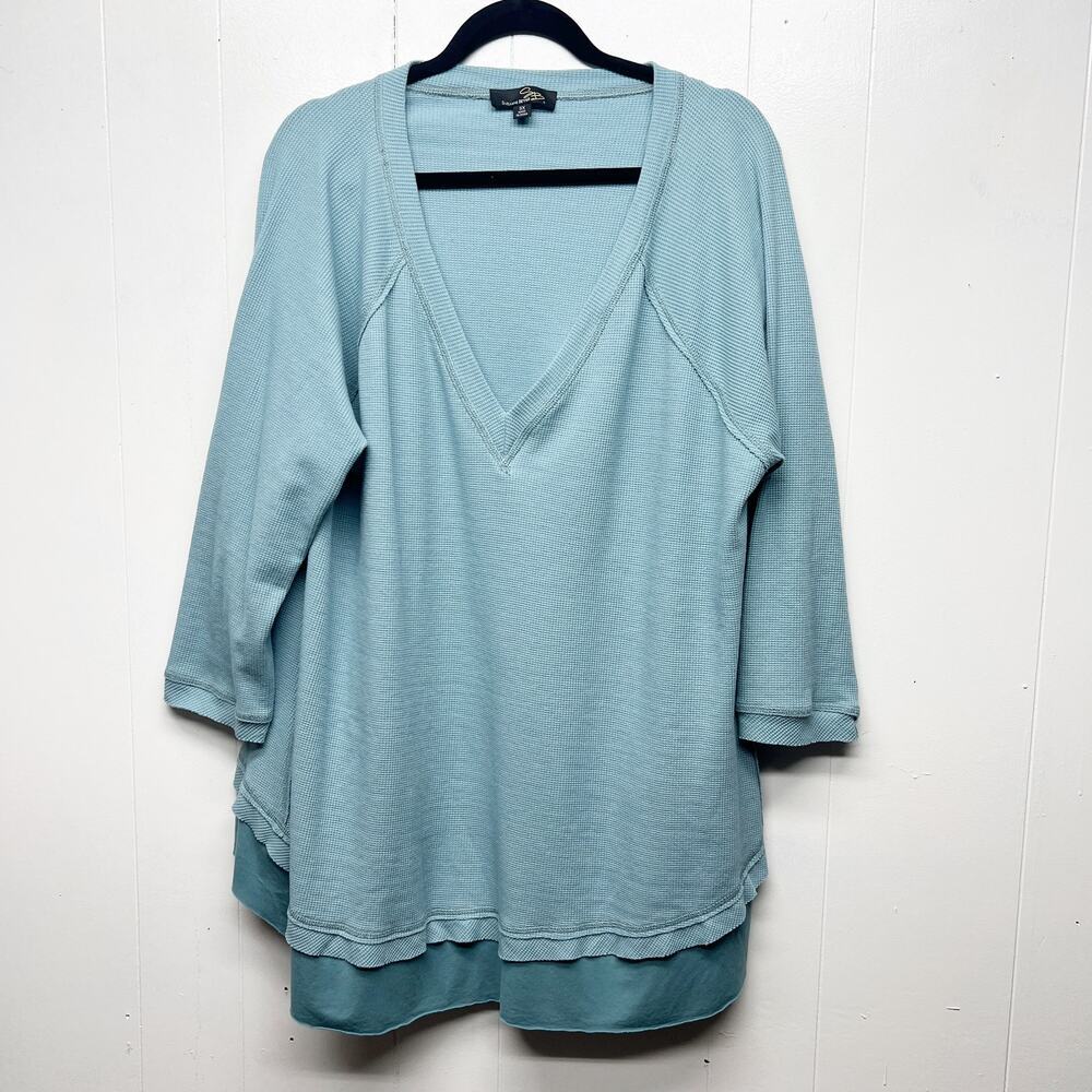 Suzzane Betro Womens Sweater 3X Waffle Knit Casual Lounge Relaxed Comfort